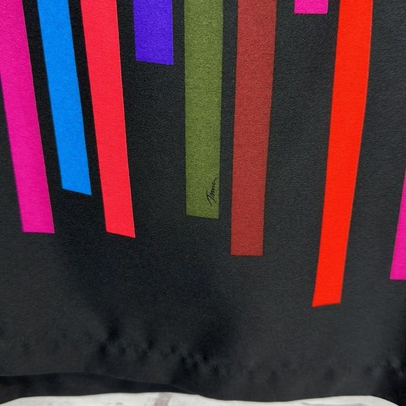 Trina Turk Womens Top Shirt size Medium Striped Boxy Popover Smooth - Picture 4 of 13